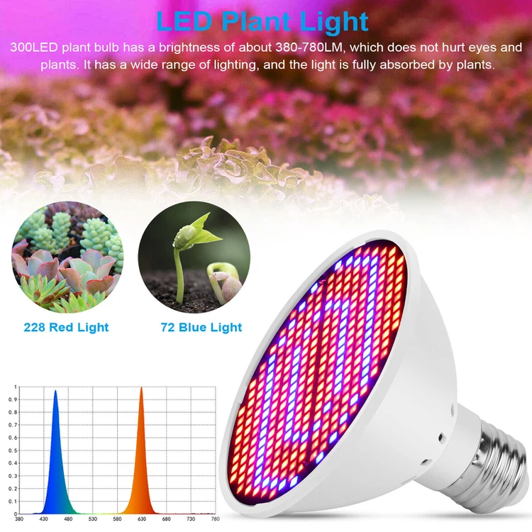300LED Grow Light Bulb 1 300LED Grow Light Bulb 1